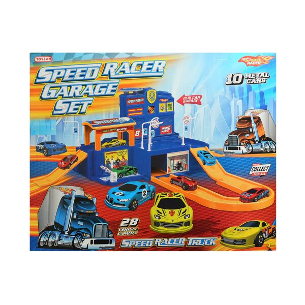 Toysan Speed Racer Tırlı 10 Metal Araçlı Garaj