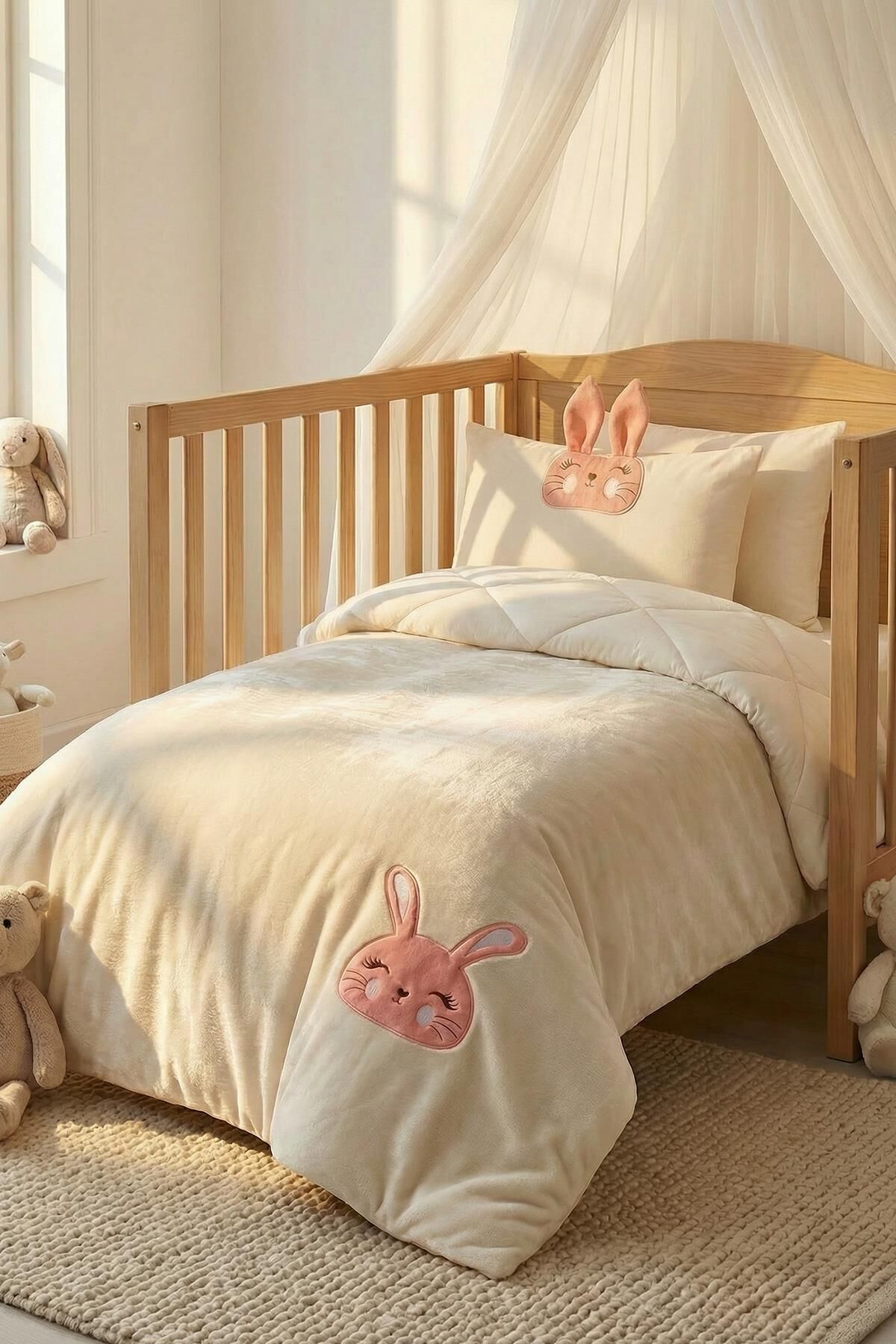 Kanz - Nakışlı Welvet Yorgan Seti(knz-012) 152.01.0278.Bunny-------