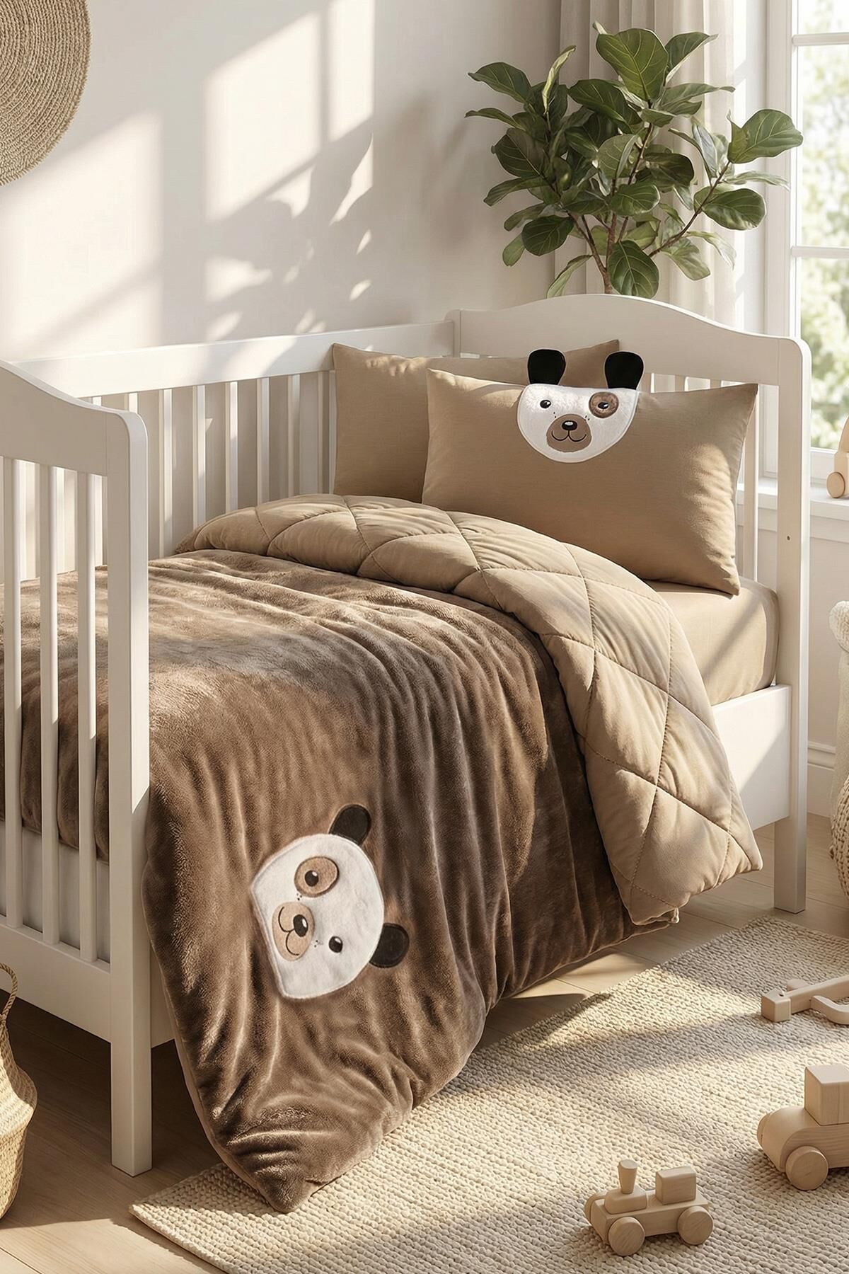 Kanz - Nakışlı Welvet Yorgan Seti(knz-012) 152.01.0278.Bear--------