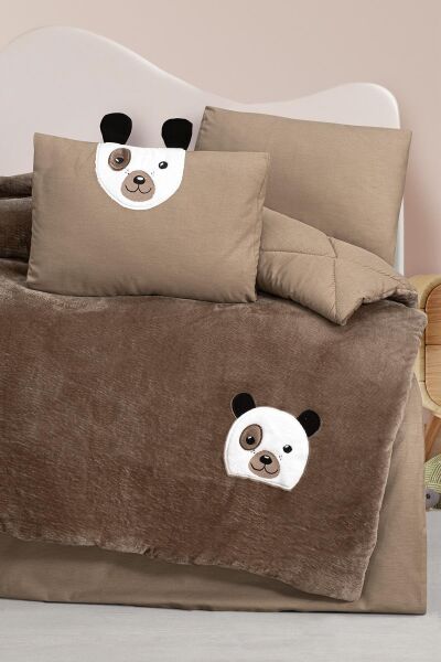 Kanz - Nakışlı Welvet Yorgan Seti(knz-012) 152.01.0278.Bear--------