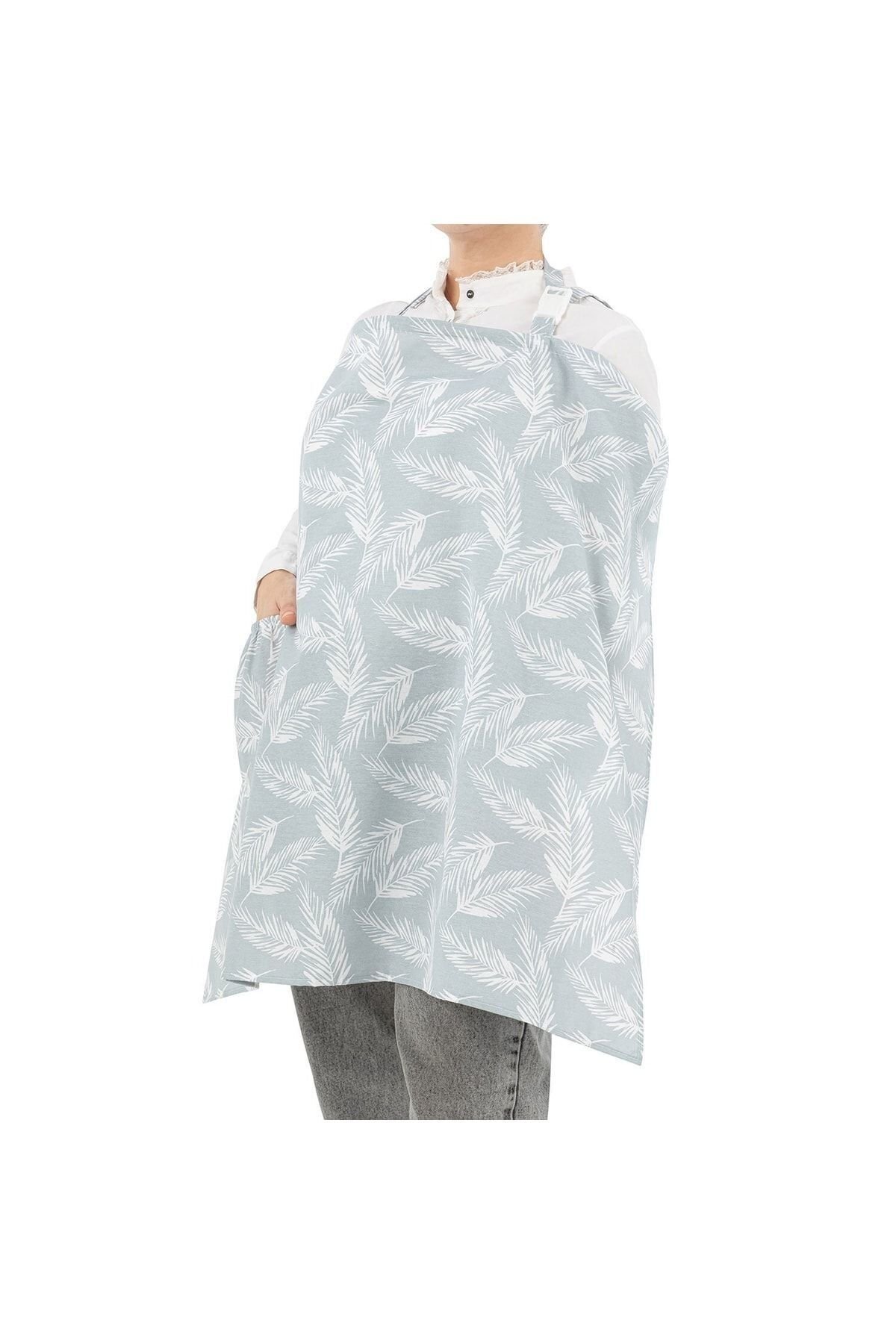 Moje Emzirme Örtüsü Gri Yaprak