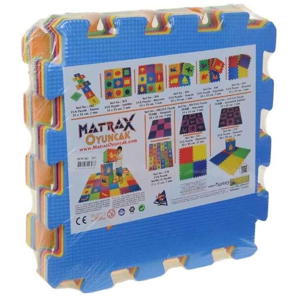 Matrax Akçiçek Oyuncak Puzzle 33x33 Cm 7 Mm Geometrik Şekiller
