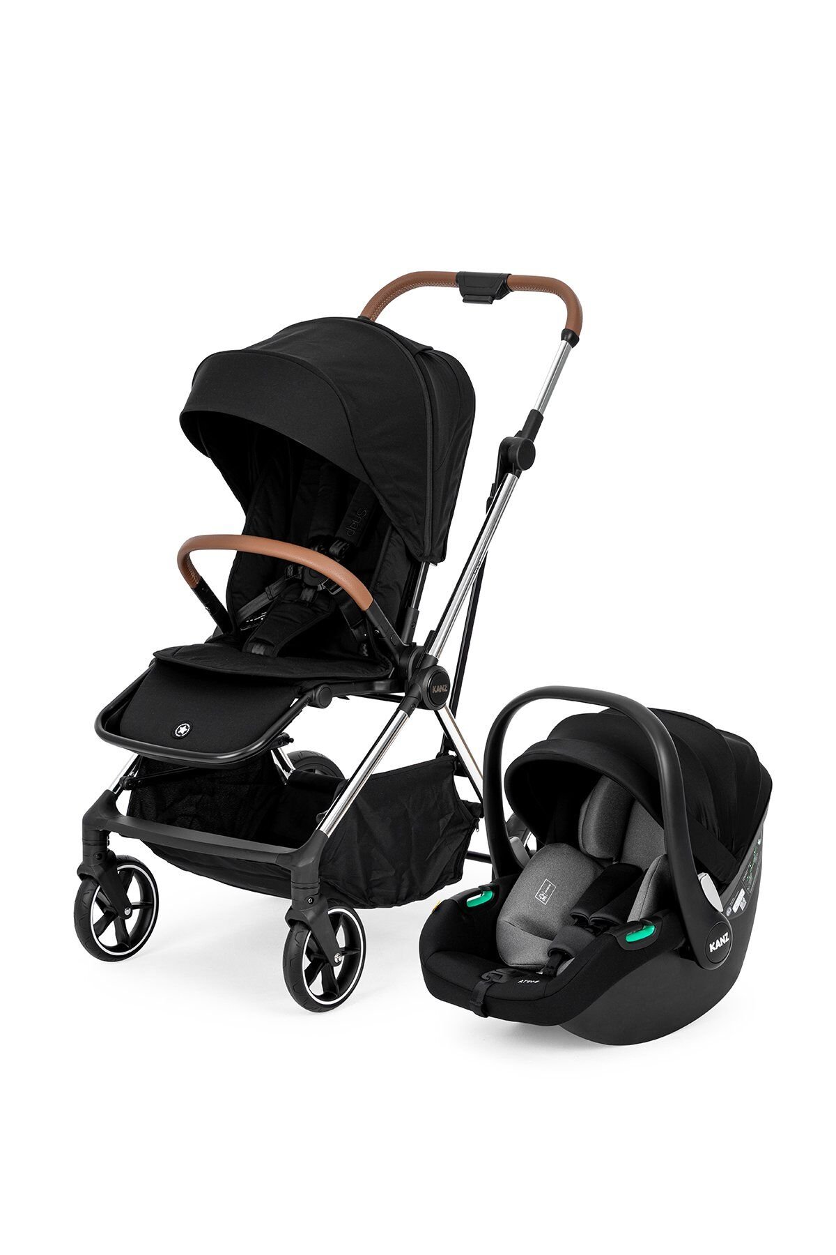 Kanz Snap Autofold Travel Sistem Bebek Arabası Darkness Black