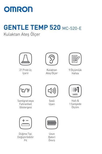 Omron Gentle Temp 520 Kulaktan Ateş Ölçer
