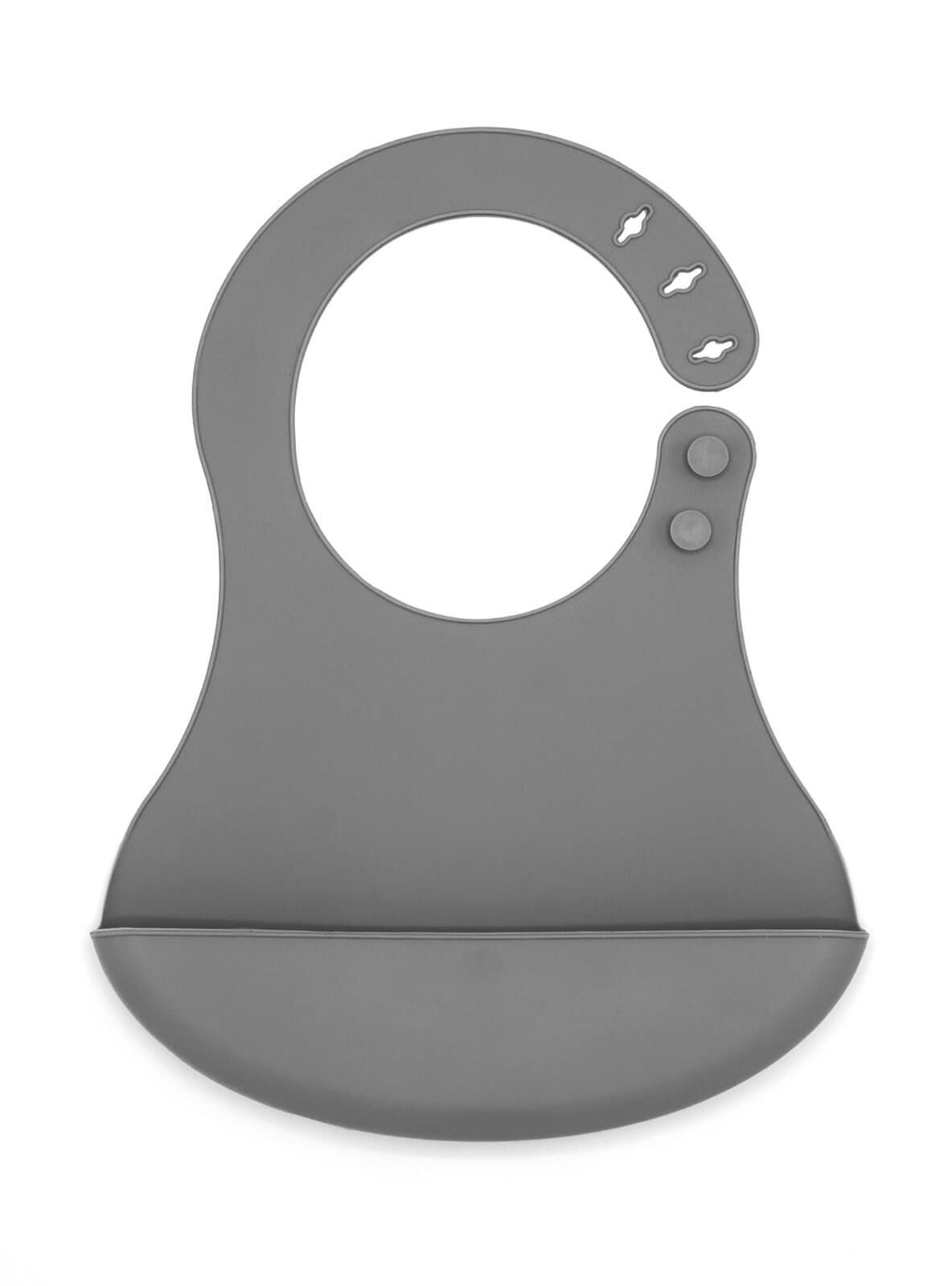 Babyjem Mini  Silikon Önlük Gri 718