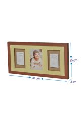 Baby Memory Prints Üçlü Çerçeve Frame Ceviz