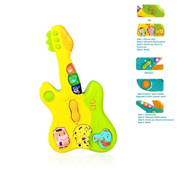 Vardem Işıklı ve Müzikli Kutulu Gitar Bebek Piyanosu
