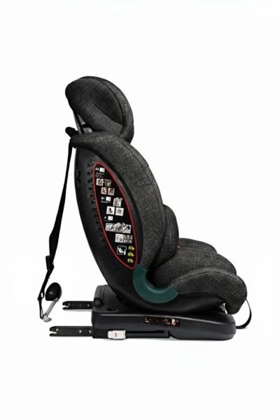 Moje locos 360 Derece Dönebilen (0-36) kg İsofixli Çocuk Oto Koltuğu Siyah