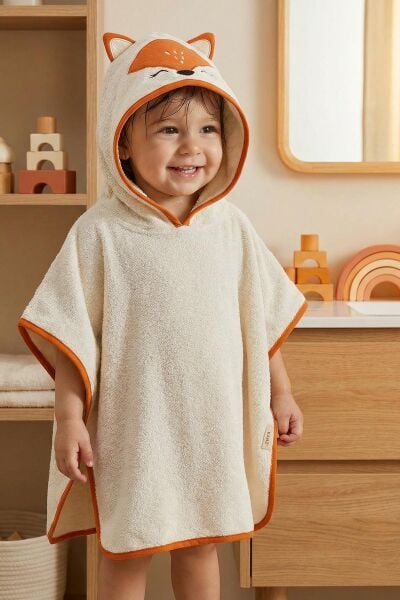 Kanz - Nakışlı Havlu Panço 2-3 Yaş(knz-038) 153.01.0221.Fox-Kiremit-