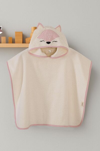 Kanz - Nakışlı Havlu Panço 2-3 Yaş(knz-038) 153.01.0221.Fox Pudra---