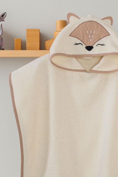 Kanz - Nakışlı Havlu Panço 2-3 Yaş(knz-038) 153.01.0221.Fox Bej-----