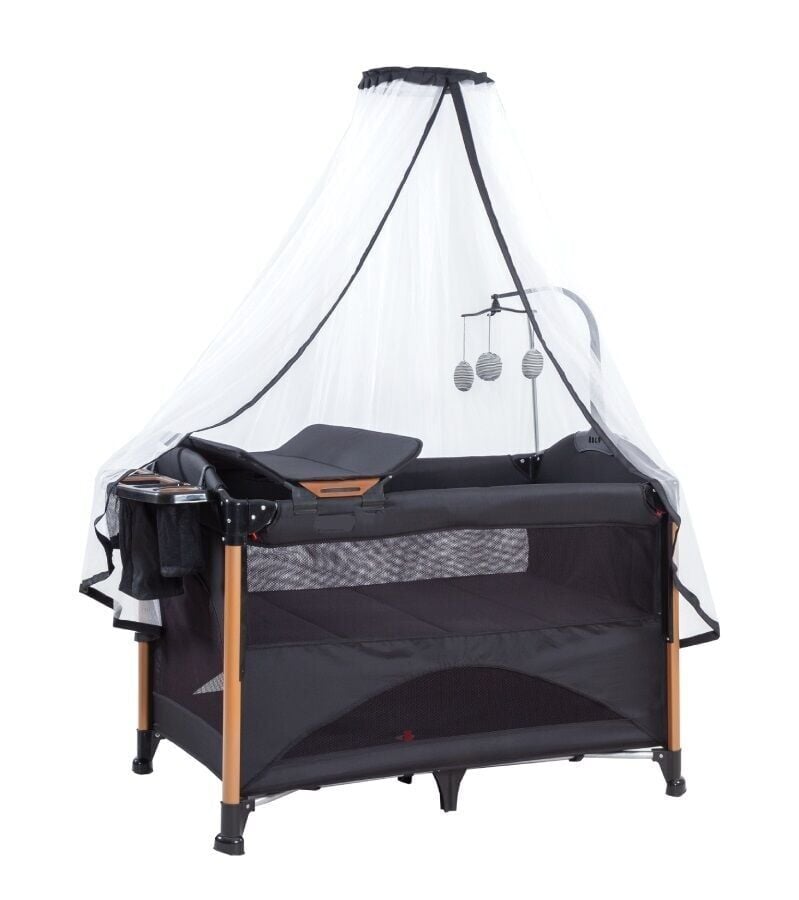 Vomero Smart Anne Yanı Sallanabilen Aksesuarlı Premium Park Beşik 70x120 Siyah