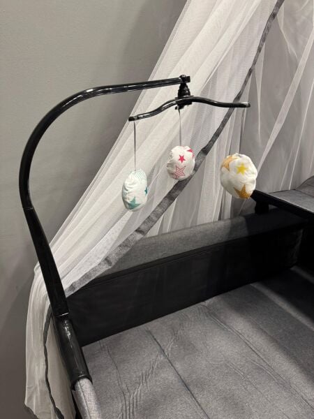 Vomero Smart Anne Yanı Sallanabilen Aksesuarlı Premium Park Beşik 70x120 Siyah