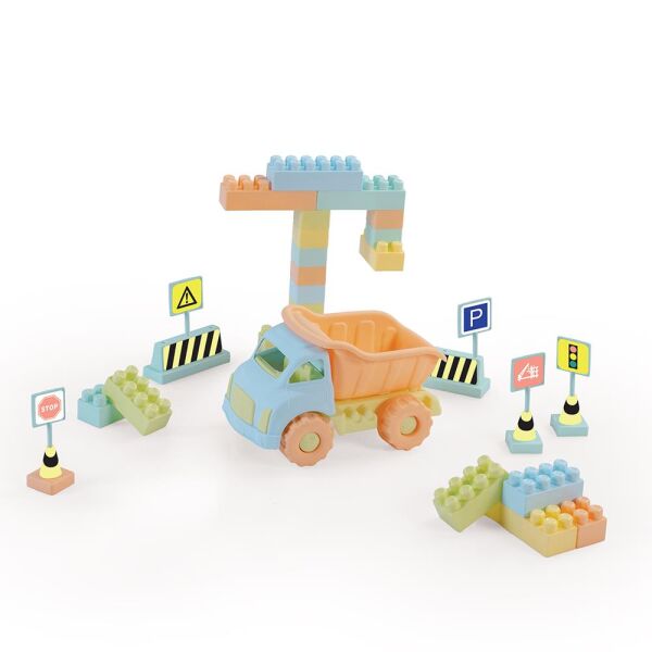 Dolu Oyuncak Jumbo Kamyon Ve Bloklar 40 Parça 5219