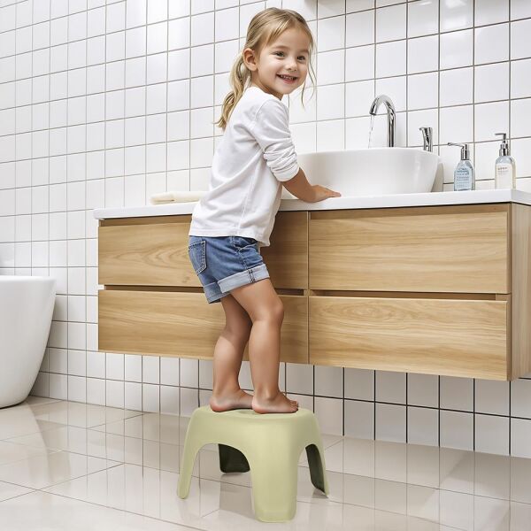 Dolu Nuve Kaymaz Baskılı Tabure Bej