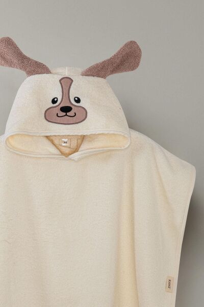 Kanz - Nakışlı Havlu Panço 2-3 Yaş(knz-038) 153.01.0221.Dog-Krem----