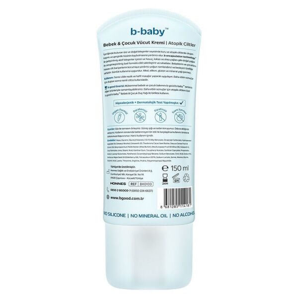 B-Good b-baby Bebek ve Çocuk Vücut Kremi Atopik Ciltler 150 ml