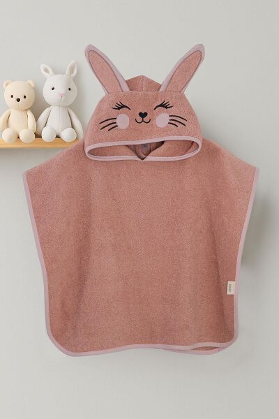Kanz - Nakışlı Havlu Panço 2-3 Yaş(knz-038) 153.01.0221.Bunny-Koyu-P