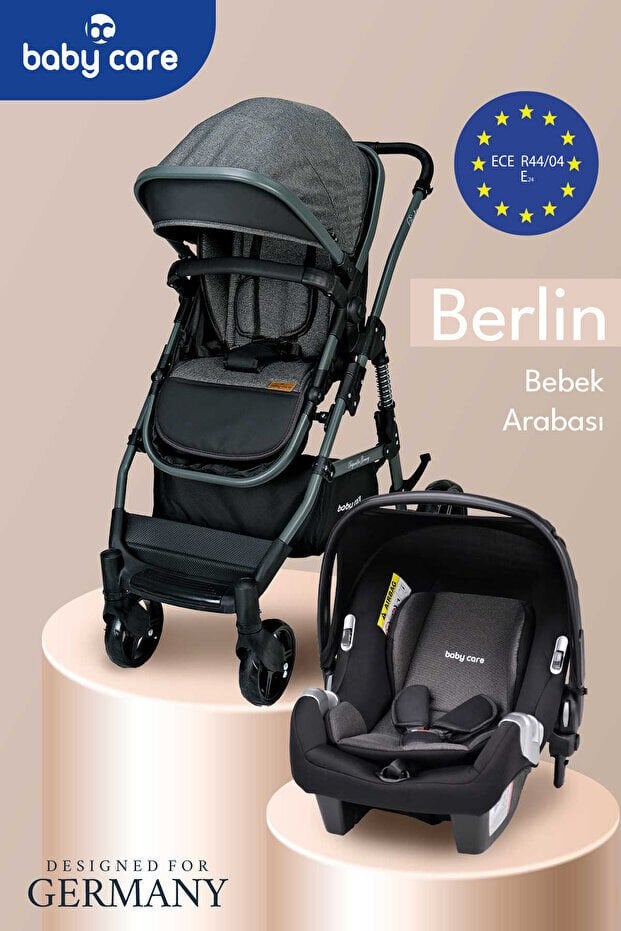 Baby Care Bc-360+2 Berlin Travel Sistem Bebek Arabası Gri D