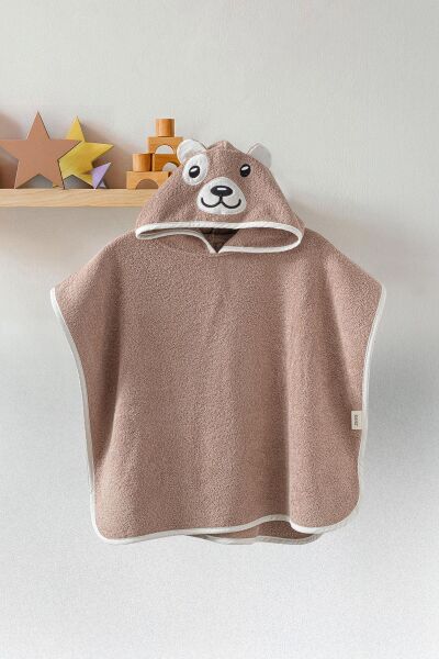 Kanz - Nakışlı Havlu Panço 2-3 Yaş(knz-038) 153.01.0221.Bear-Koyu-Be