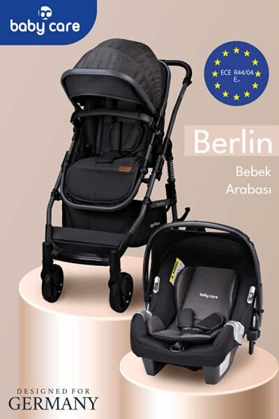 Baby Care Bc-360+2  Berlin Travel Sistem Bebek Arabası Siyah S