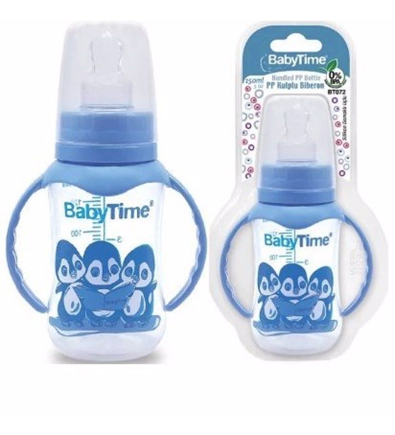 Babytime Bt072  Biberon Kulplu Pp 150 Ml Damaklı Uç