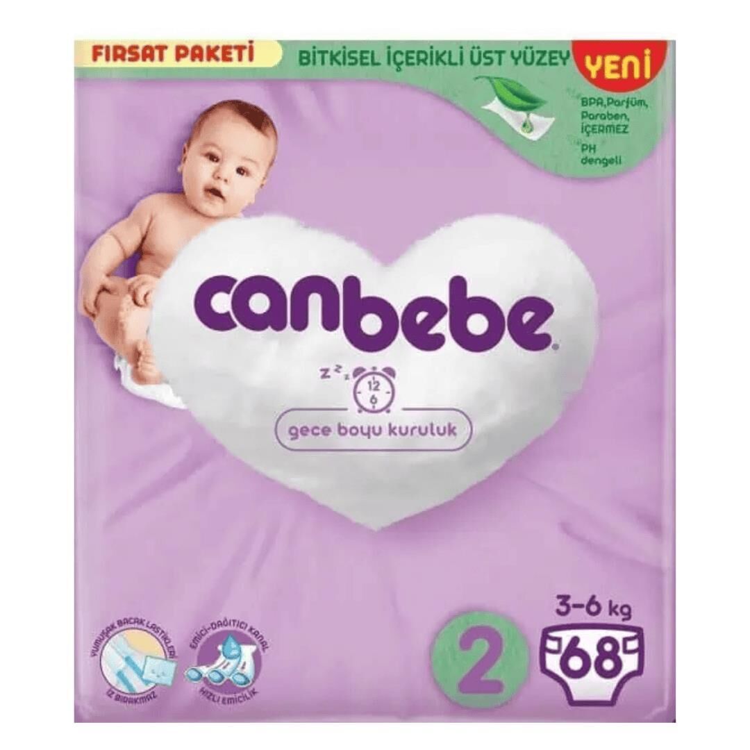 Canbebe Bebek Bezi 2 Beden Mini 68li Fırsat Paketi