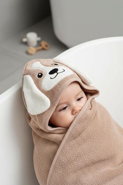 Kanz - Nakışlı  Havlu Kundak Silgi(knz-037) 153.01.0220.Dog-Bej-----