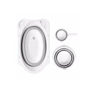 Sevi Bebe Katlanabilir Bebek Banyo Seti - 3 Parça - Gri 368-13