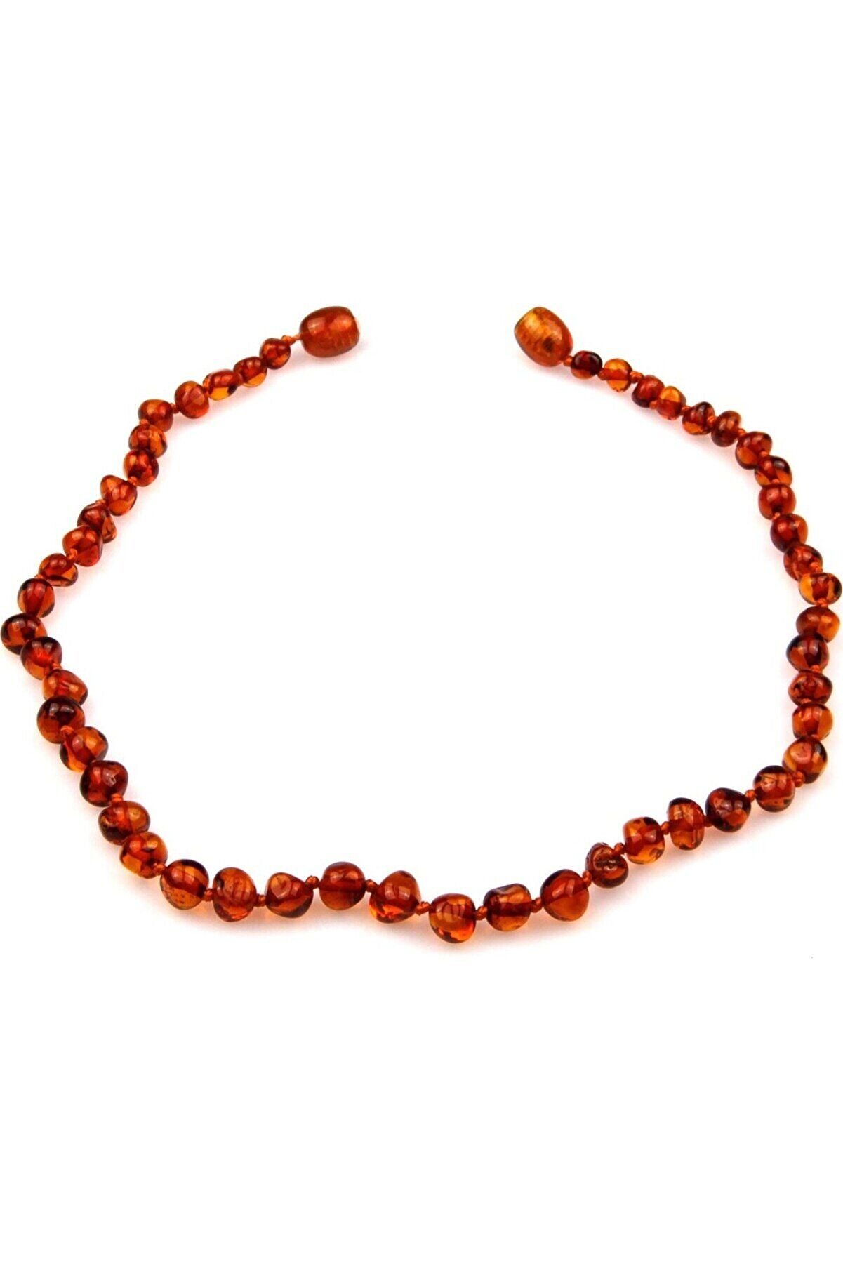 Babyjem Kehribar Bebek Kolyesi Koyu Bal 587