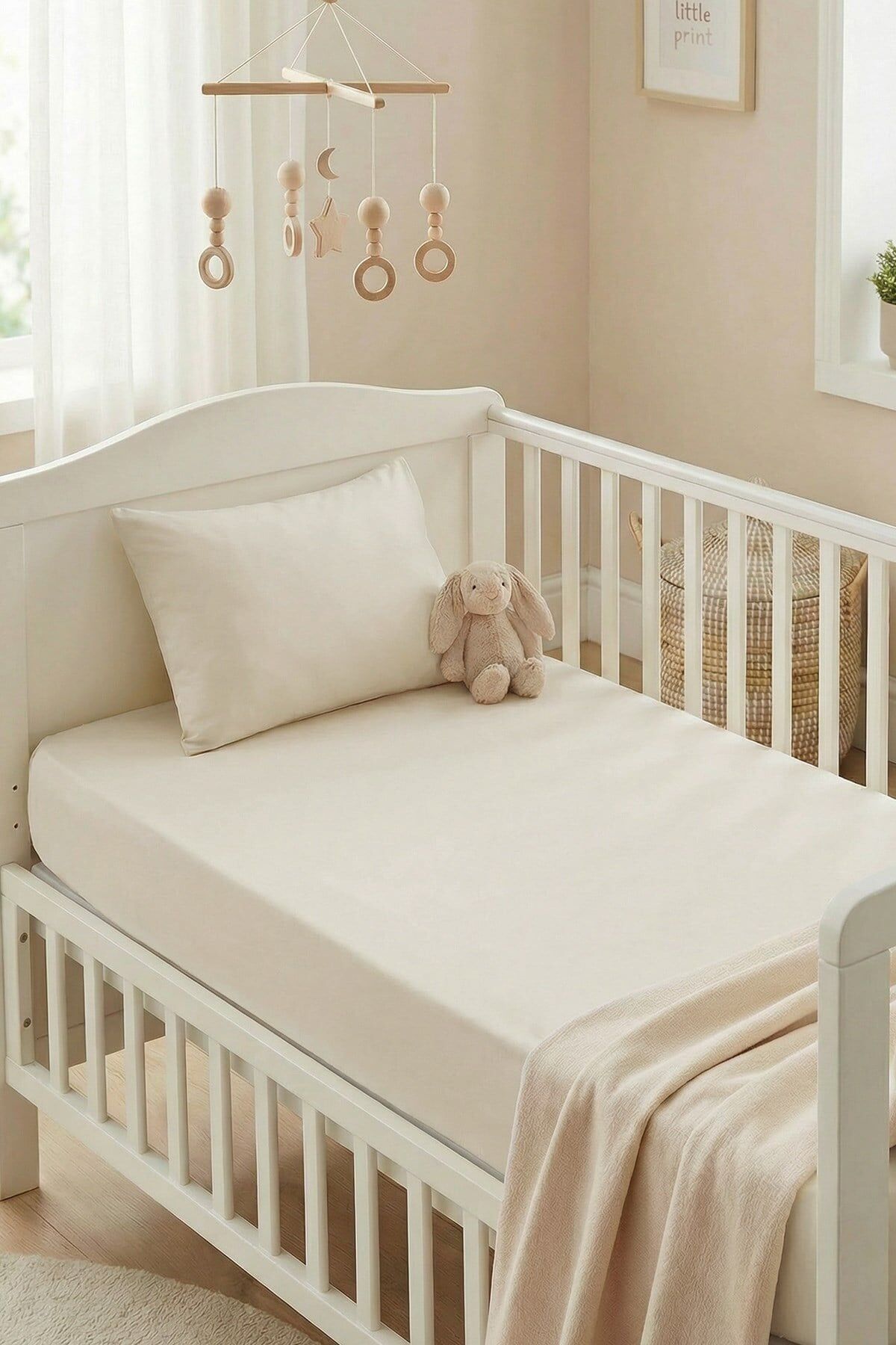 Kanz - Bebek Ranforce Lastikli Çarşaf Set(knz-004) 152.01.0268.Krem--------