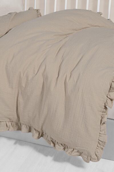 Kanz - 2 Kat Fırfırlı Bebek Müslin Nev.(knz-023) 152.01.0261.Bej---------