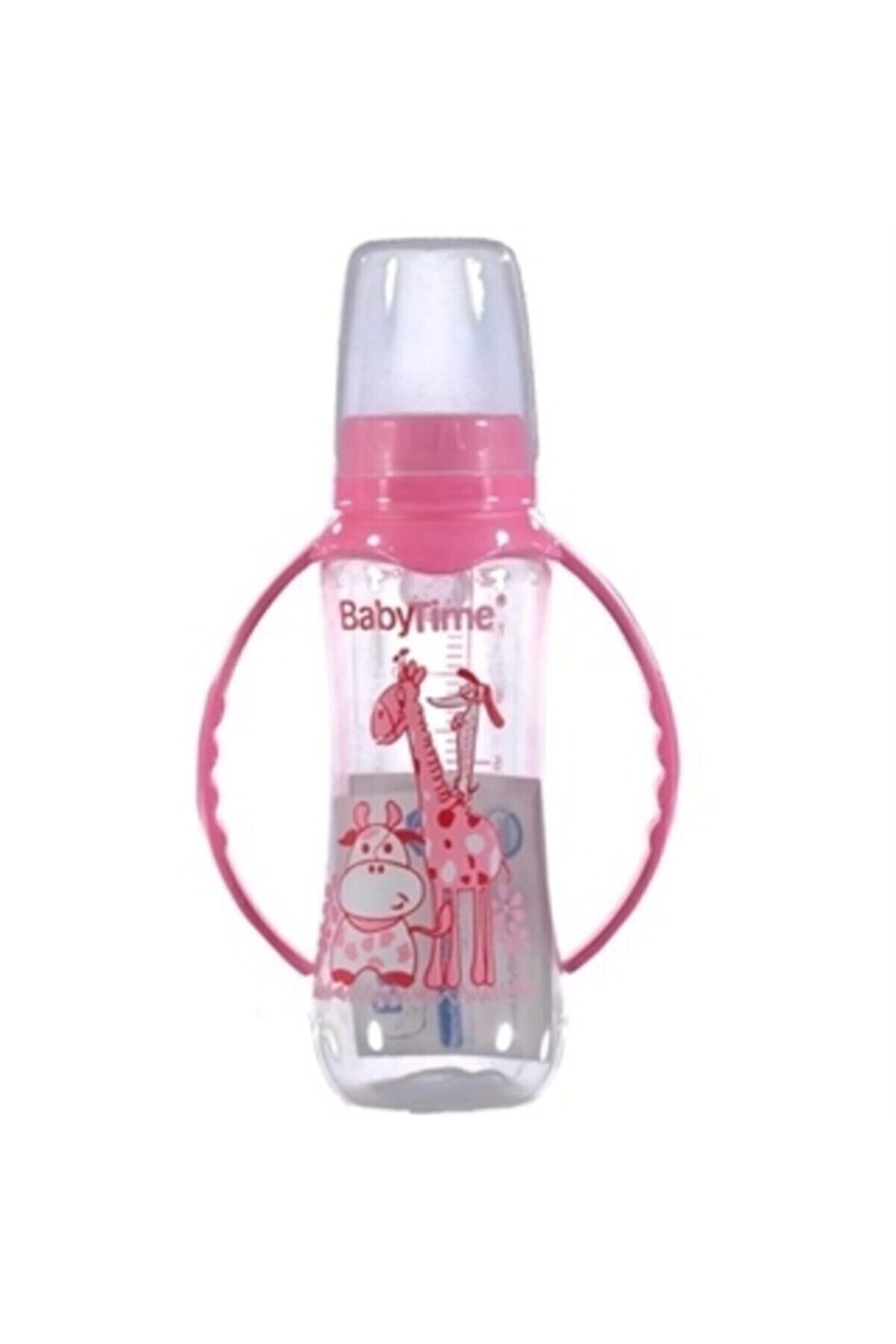 BabyTime Kulplu Cam Biberon(Silikon Kiraz Uçlu) 250ml BT079