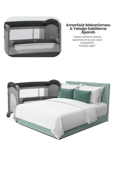 Pierre Cardin Luna Park Yatak 60/100 Gri