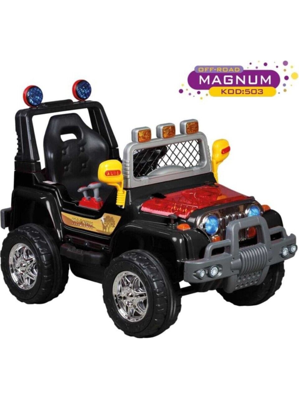 Aliş 503k Magnum Kumandalı Off Road Akülü Jeep 12 Volt Siyah