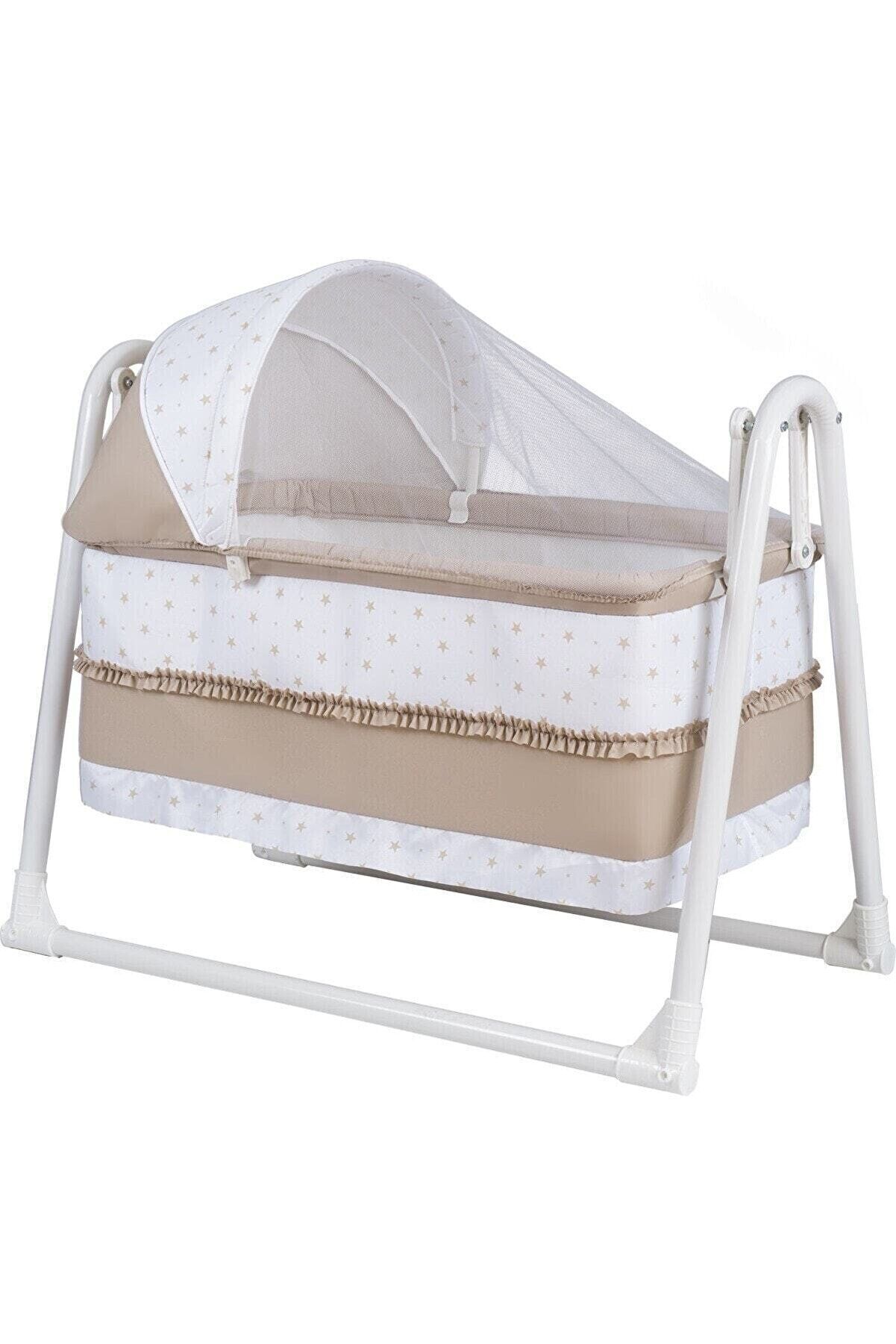 Hilal Lüks Sallanır Tenteli Portatif Sepet Beşik Kahve