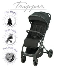 Baby Care Tripper Kabin Tipi Bebek Arabası - Siyah (BC-270-S)