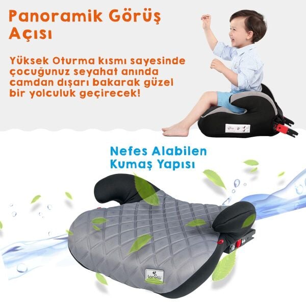 Lorelli Sirius New Isofix Oto Koltuğu Yükseltic – Black