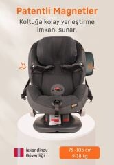 Besafe İzi Comfort X3 9-18 Kg. Oto Koltuğu - Metallic Melange