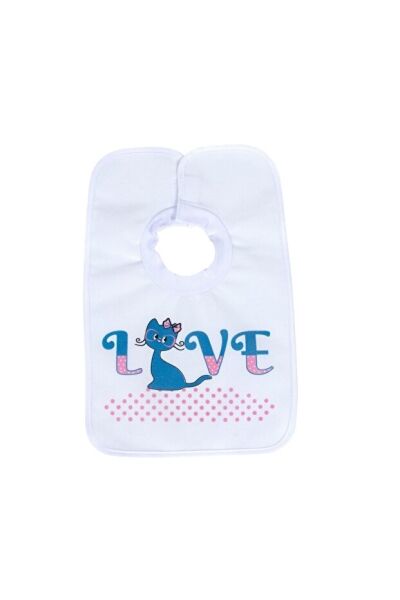 Sevi Bebe Yapışkanlu Havlu Önlük - Kedi 24-123