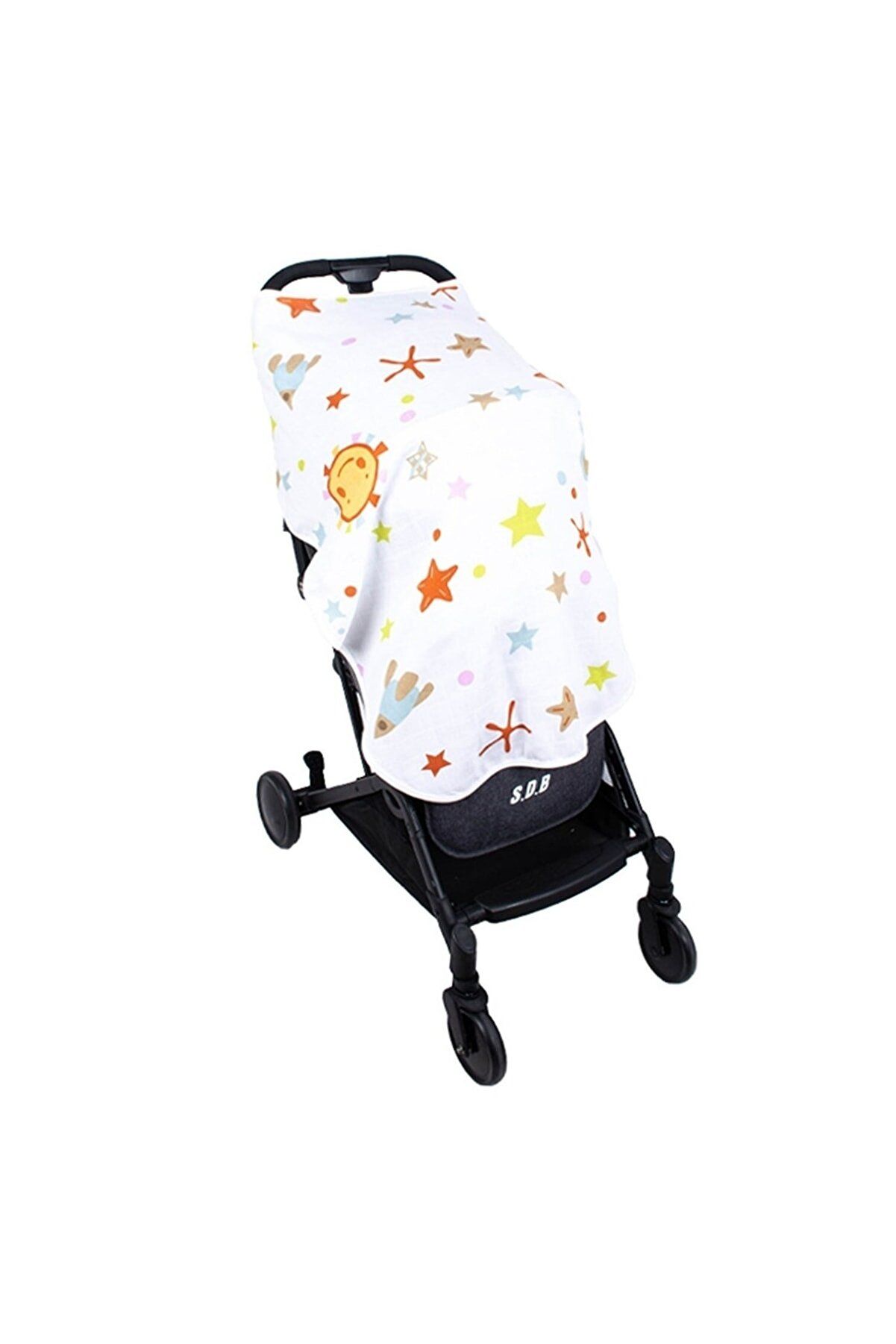 Sevi Bebe Çok Fonksiyonlu Organik Müslin Örtü - Uzay Desen 488-61