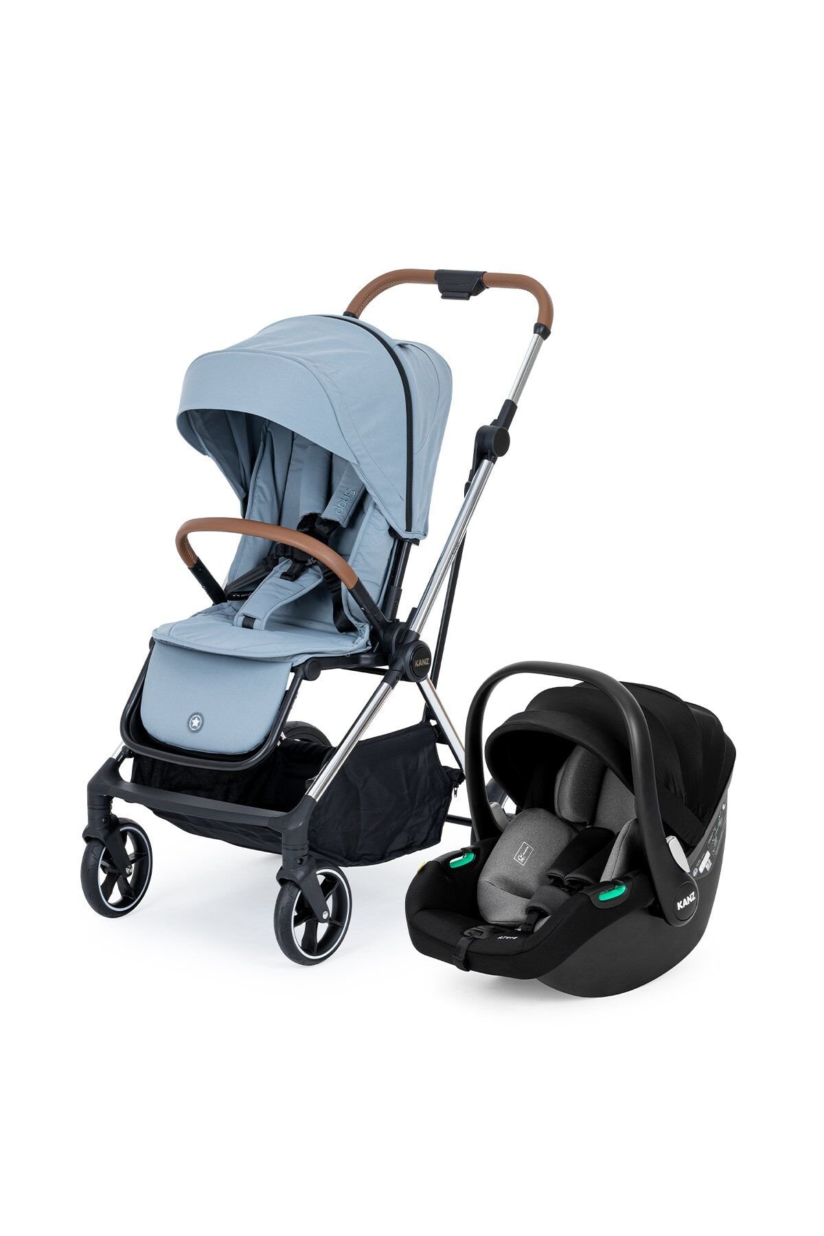 Kanz Snap Autofold Travel Sistem Bebek Arabası Foogy Blue