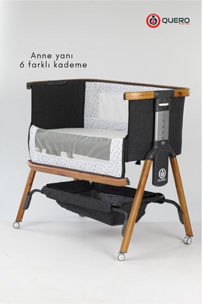 Quero Losa Anne Yani Katlanir Kademeli Beşik Siyah