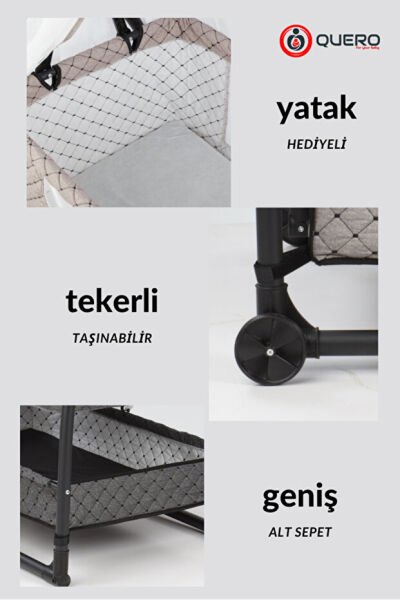 Quero Diva 50*90 Sepet Beşik Gri