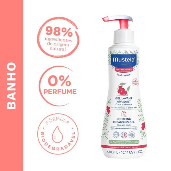 Mustela Soothing Cleansing Gel 300 ml Hassas Ciltler Için Bebek Şampuanı