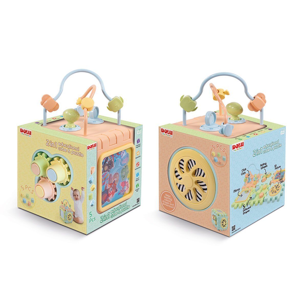 Dolu 2 In 1 Eğitici Küp Ve Puzzle