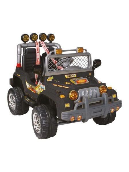 Aliş 504K Mega Çift Kişilik Uzaktan Kumandalı 12 V Akülü Araba Siyah