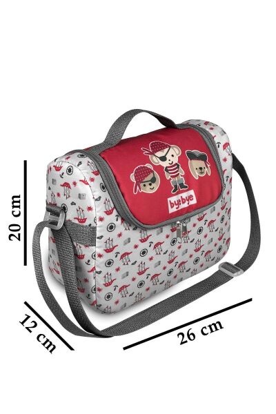 Stylo Byebye Yummy Okul Öncesi Kreş Çocuk El ve Omuz Termo Beslenme Çantası ( KORSAN )