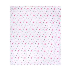 Sevi Bebe Desenli Müslin Battaniye 120X100 Cm - Yıldız Yağmuru Pembe 319-140-2