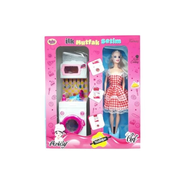 Oydaş Oyuncak İlk Mutfak Setim Çamaşır Makinası Bebekli